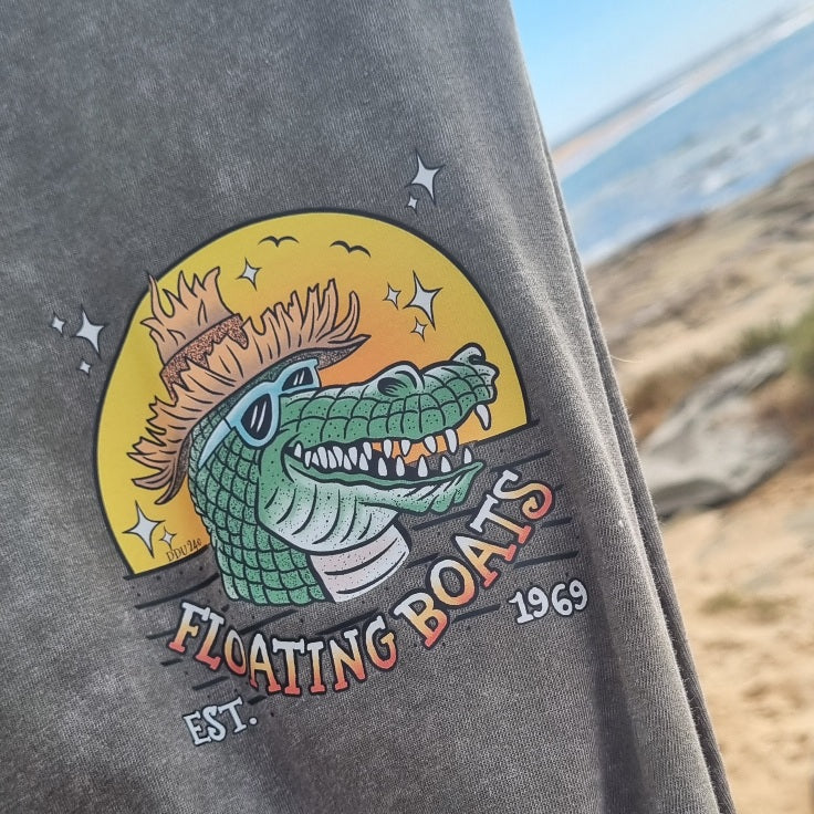 Croc Slide Stonewash Tank - Full Colour
