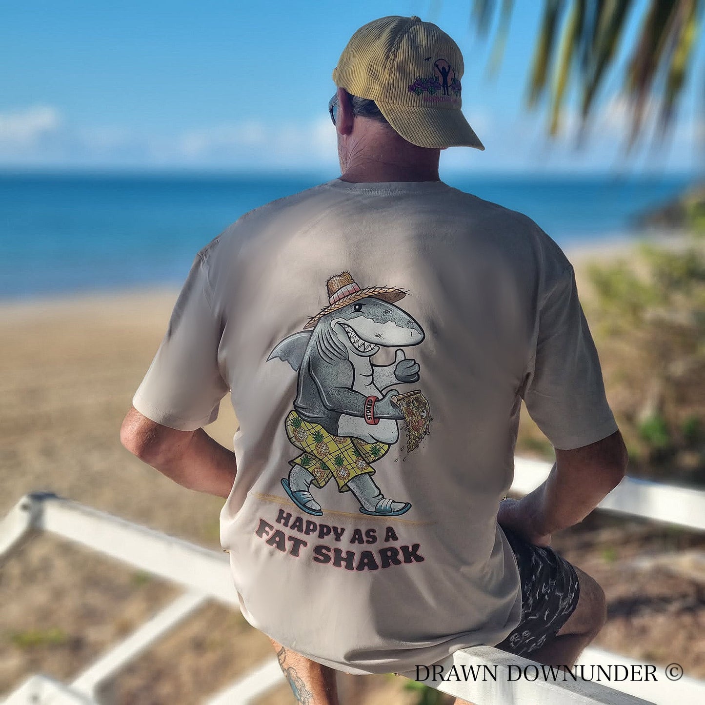 Happy as a Fat Shark T-Shirt - Full Colour