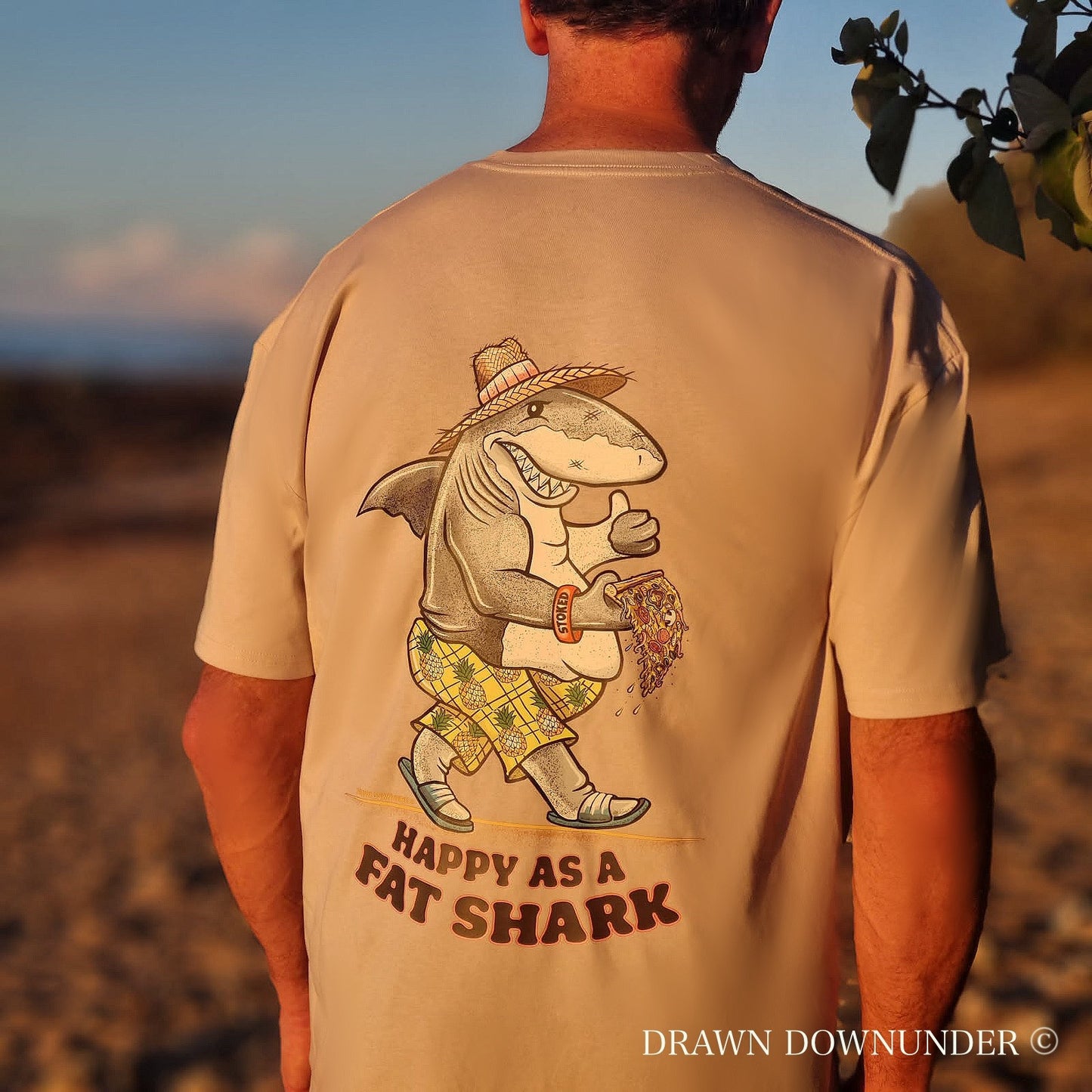 Happy as a Fat Shark T-Shirt - Full Colour