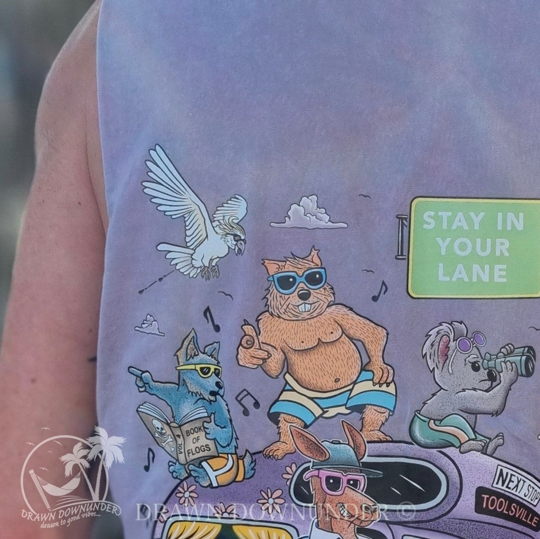 Karma Bus Stonewash Tank - Full Colour