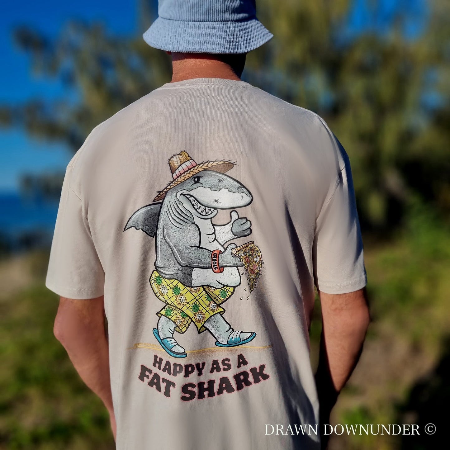 Happy as a Fat Shark T-Shirt - Full Colour