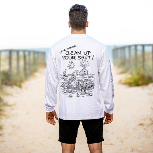 LAST ONES!  ON SALE!! Clean Up Your Sh!t Long Sleeve