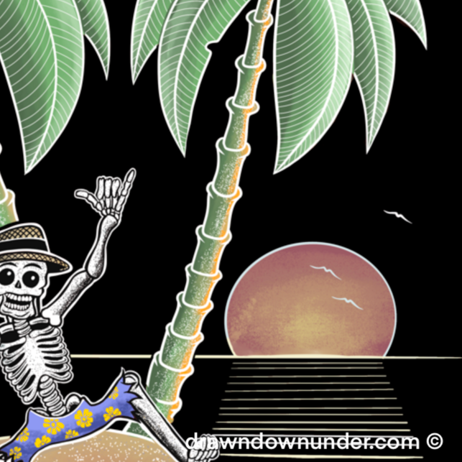 Frothing in Paradise T-Shirt - Full Colour