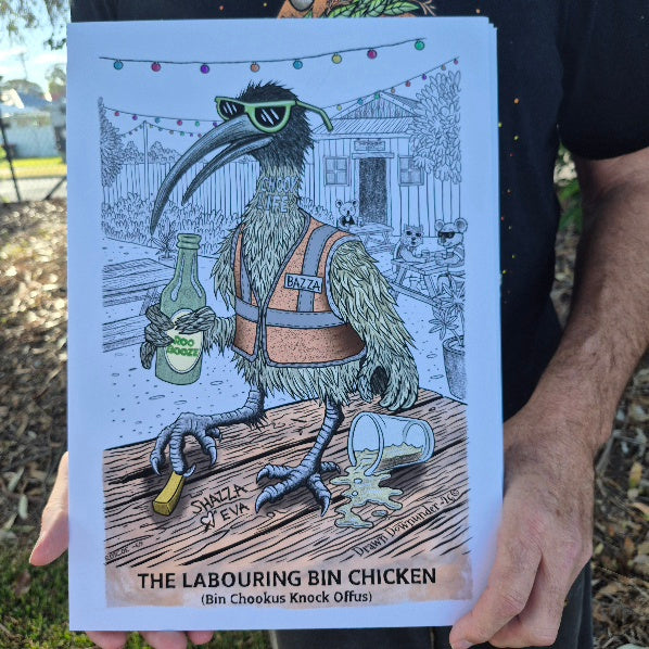 Fine Art Print - The Labouring Bin Chicken