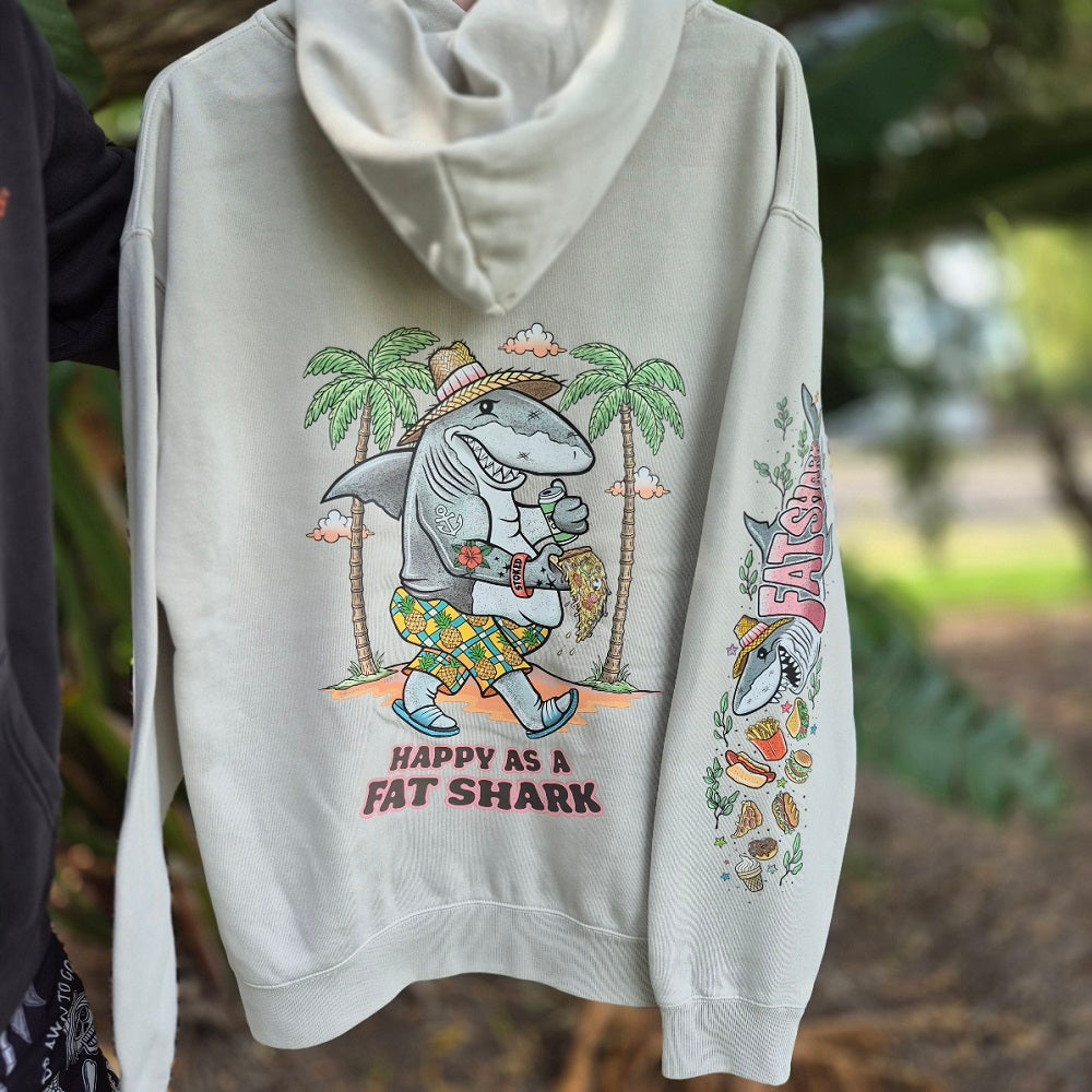 Premium Relaxed Hoodie - Happy as a Fat Shark