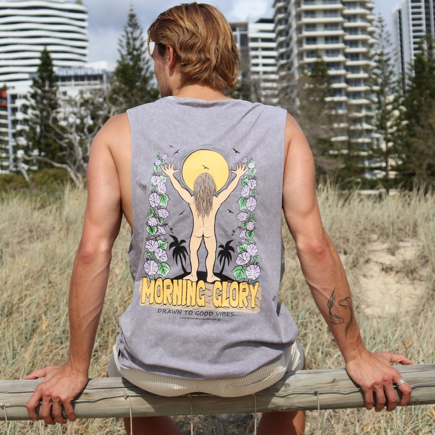 Morning Glory Stonewash Tank - Full Colour