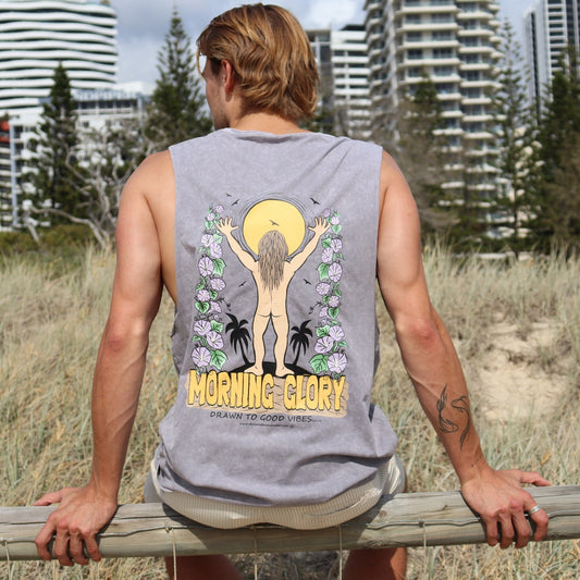 Morning Glory Stonewash Tank - Full Colour