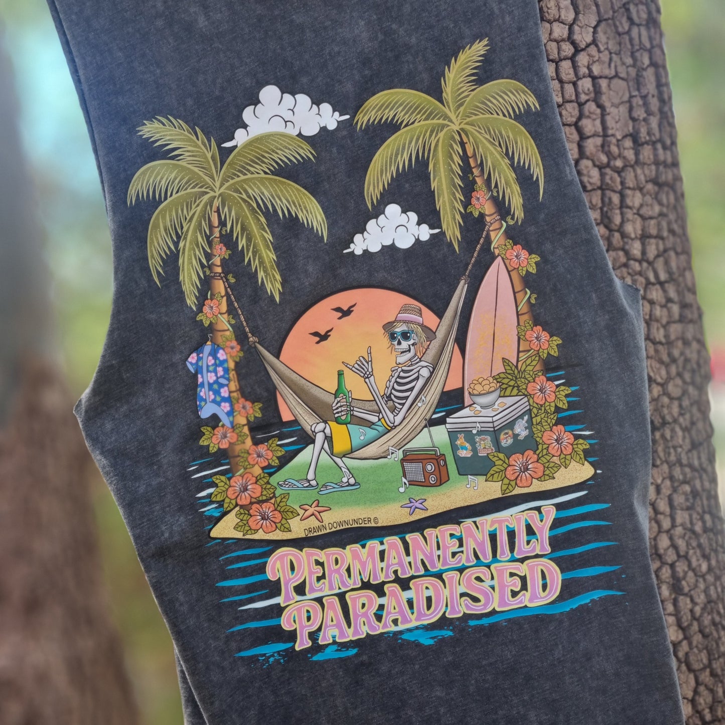Permanently Paradised Stonewash Tank - Full Colour