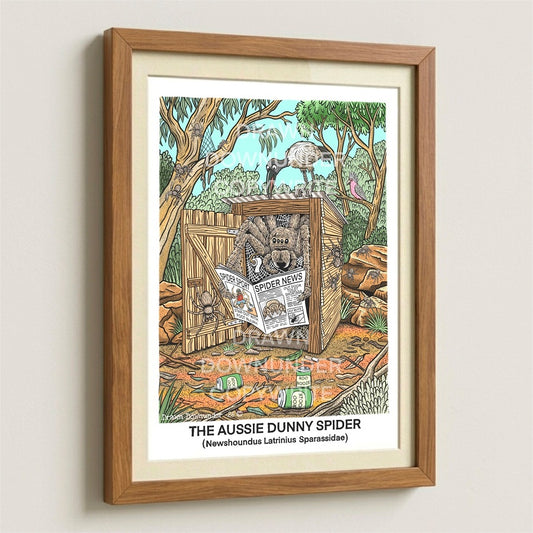 Fine Art Print - The Aussie Dunny Spider