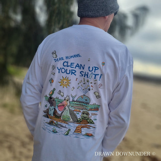 Clean Up Your Sh!t Long Sleeve - Full Colour