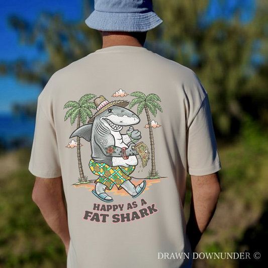 Happy as a Fat Shark T-Shirt - Full Colour