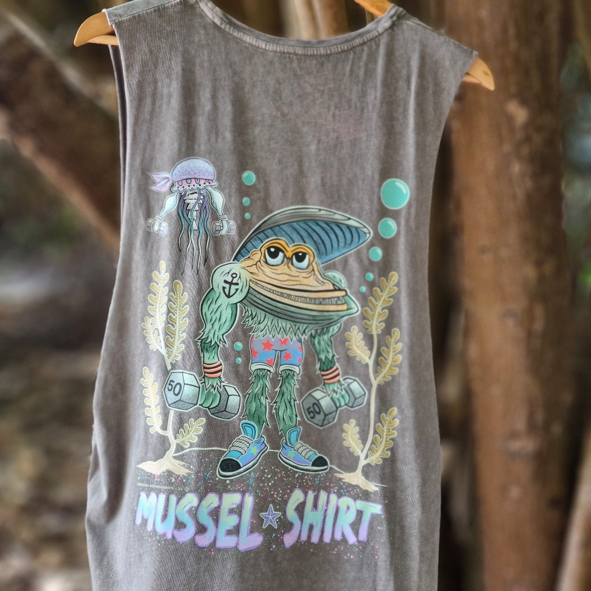 Mussel Stonewash Tank - Full Colour